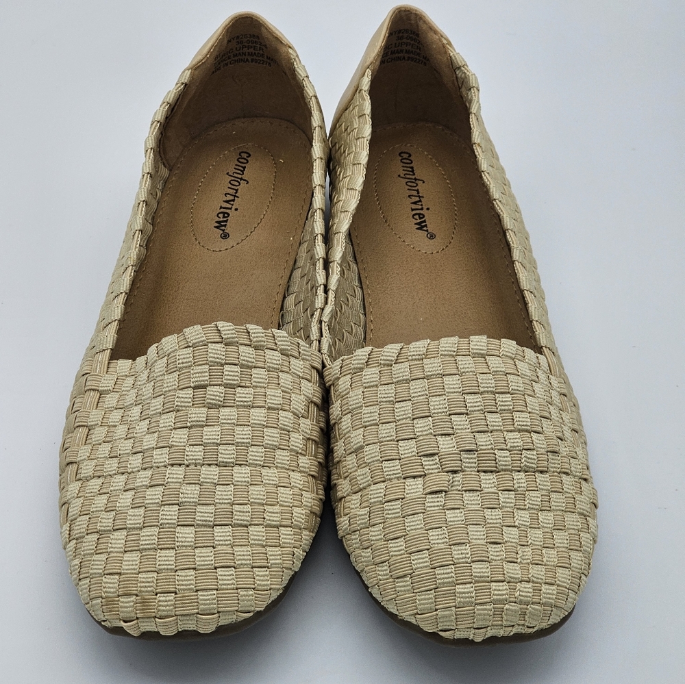 Comfortview Bethany Flat Tan Size 8